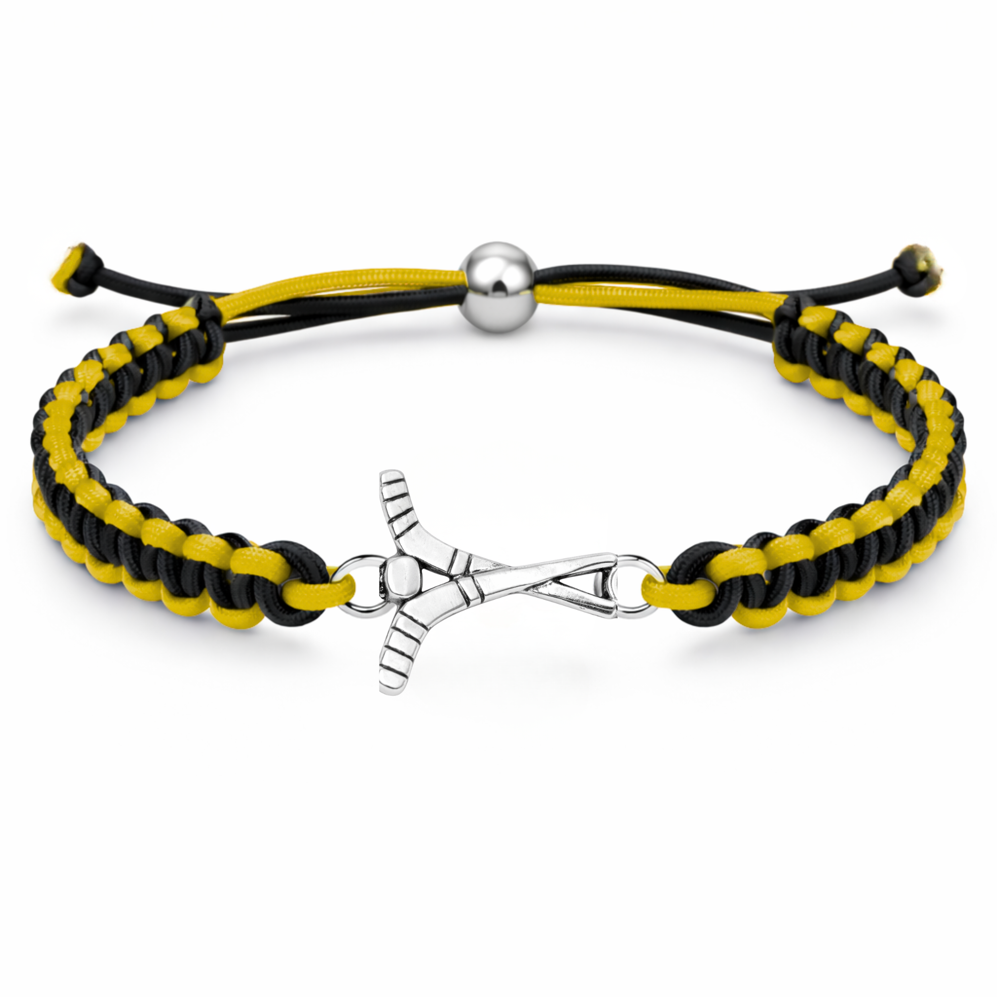 Ice Hockey Multi Colored Rope Bracelet - Pick Colors