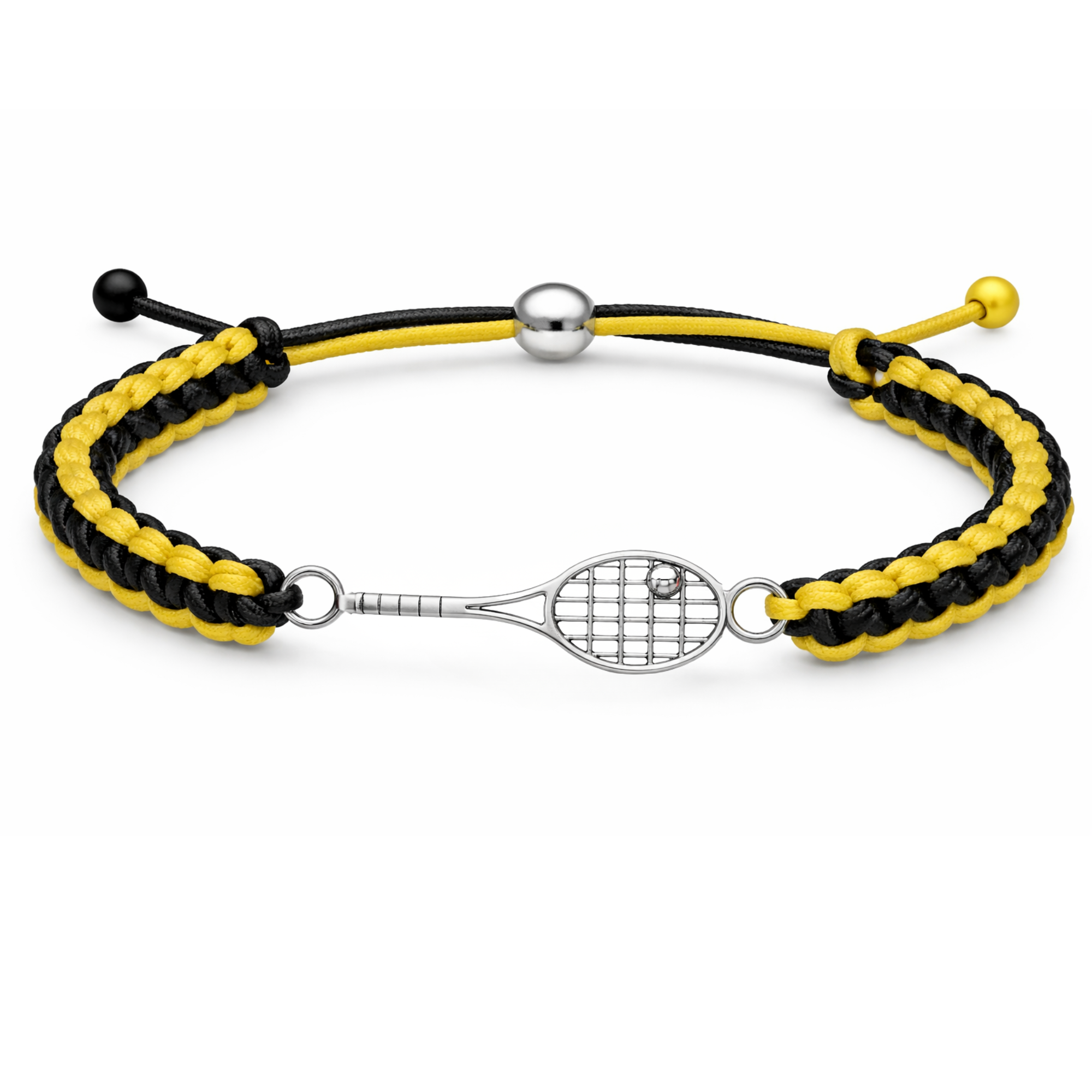 Tennis Racket Multi Colored Rope Bracelet - Pick Colors
