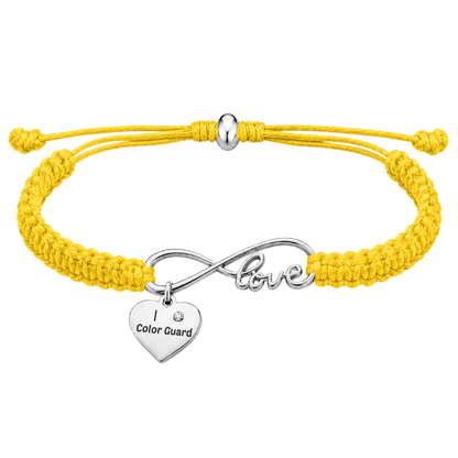 Color Guard Love Infinity Rope Bracelet - Pick Color