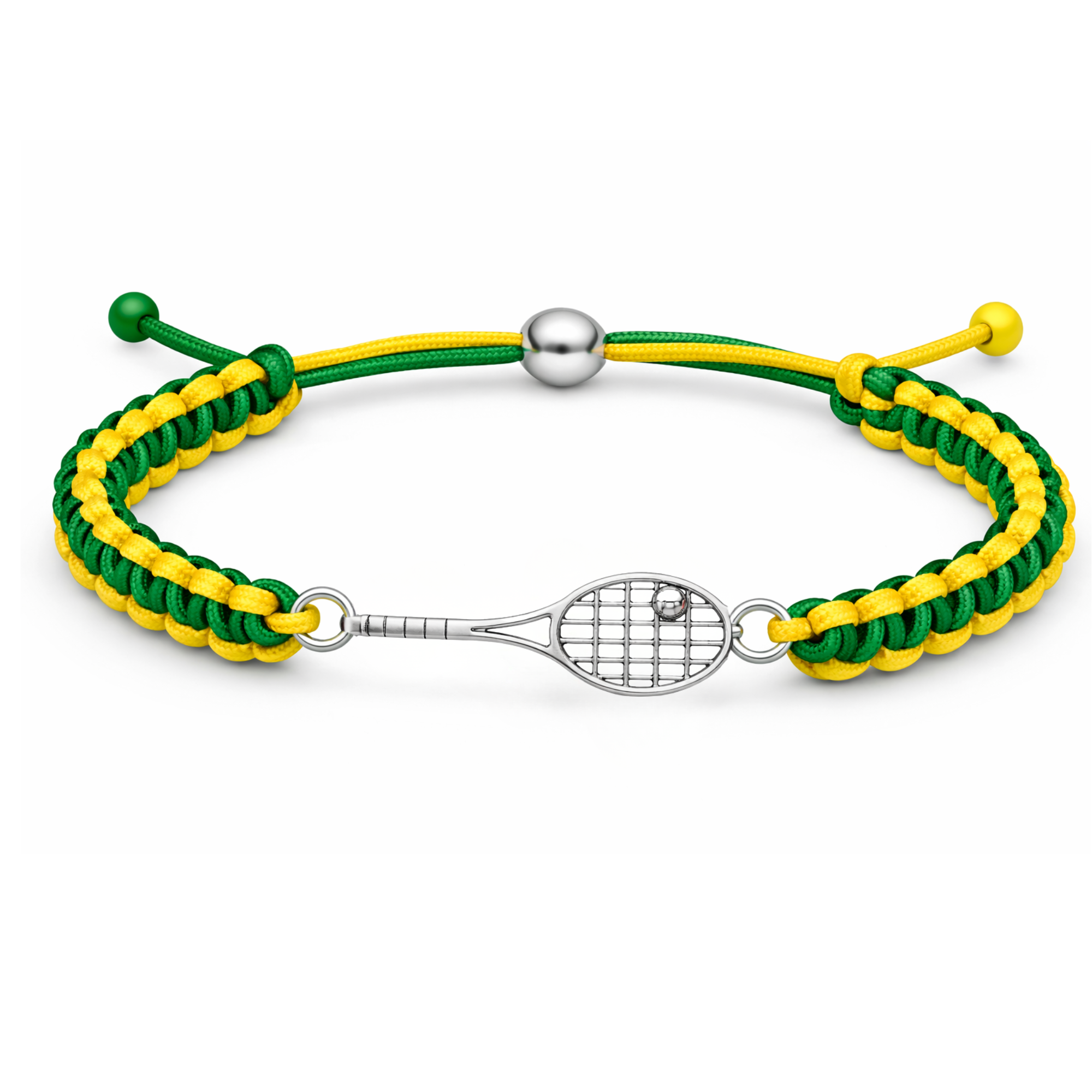 Tennis Racket Multi Colored Rope Bracelet - Pick Colors