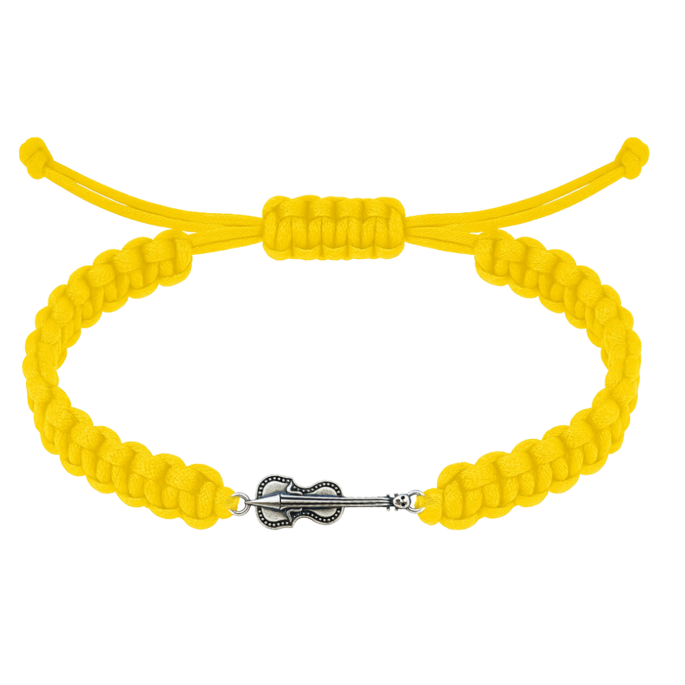 Violin Adjustable Rope Bracelet - Pick Color