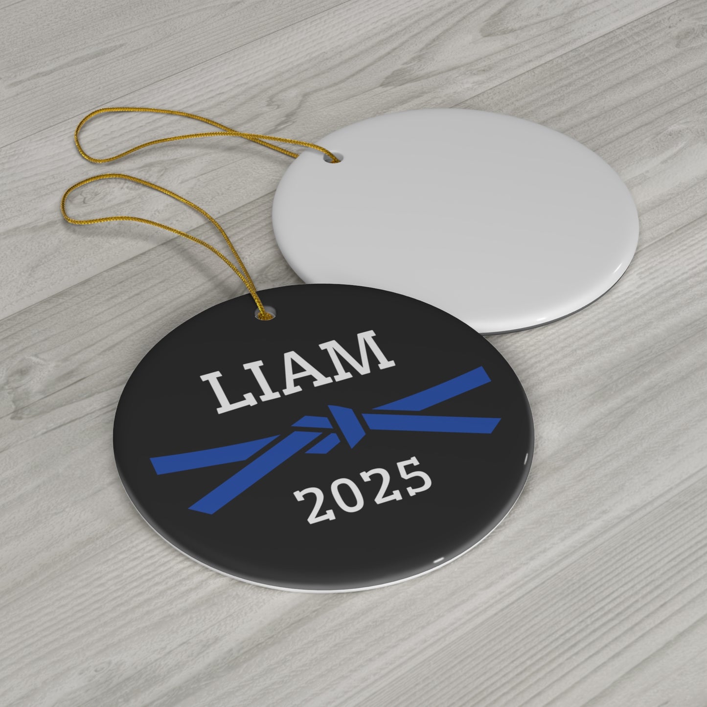 Karate Ornament, 2025 Personalized Karate Christmas Ornament, Ceramic Tree Ornament for Karate Players