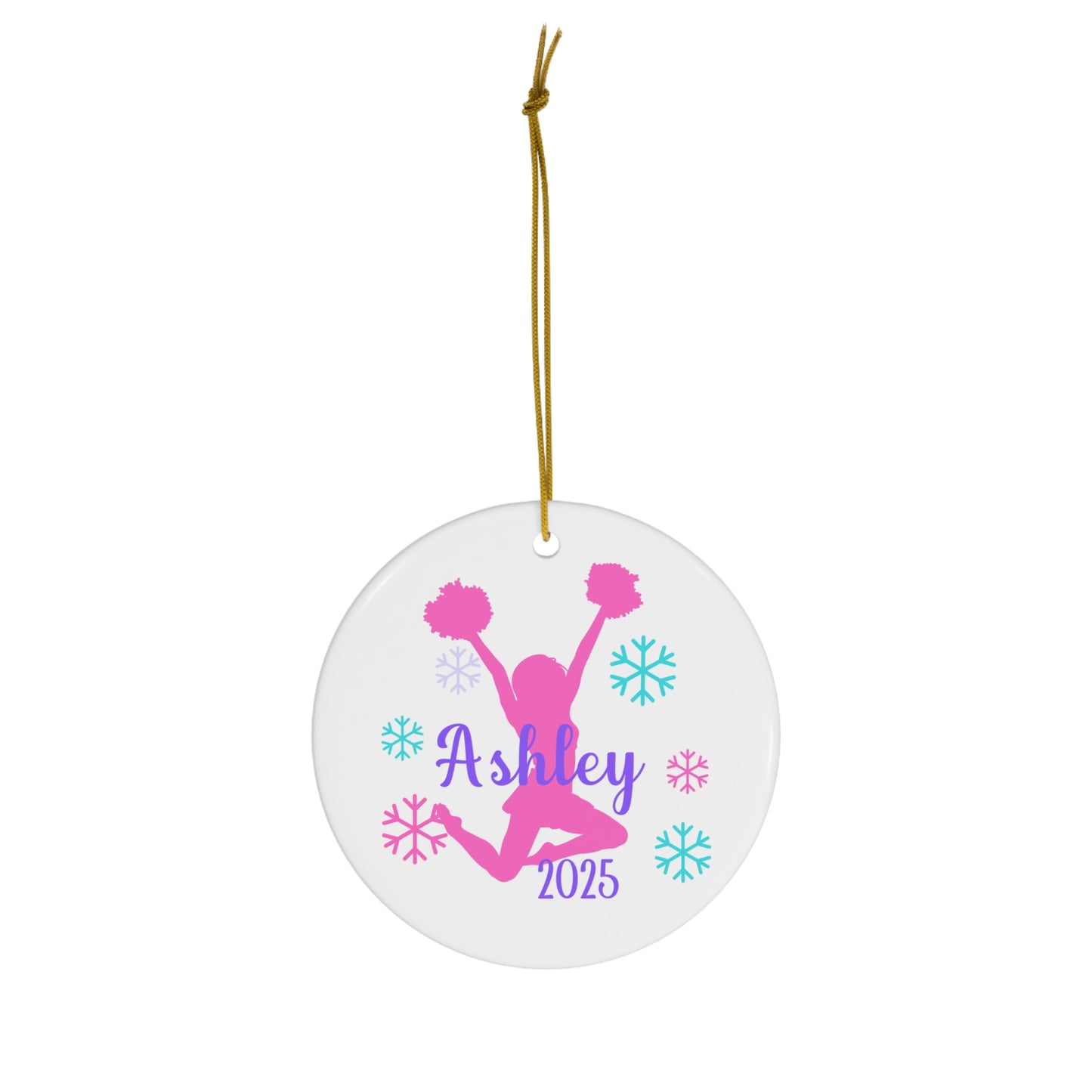 Personalized Cheer Ornament with Name and Year