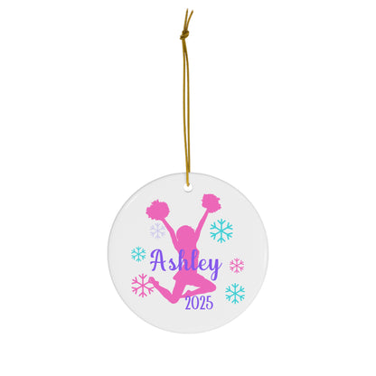 Personalized Cheer Ornament with Name and Year