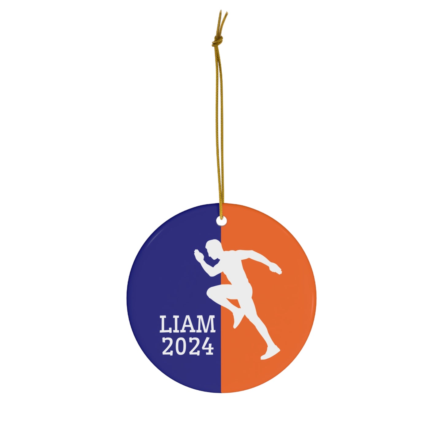 Runner Ornament, 2024 Personalized Runner Christmas Ornament, Ceramic Tree Ornament for Track and Field Players