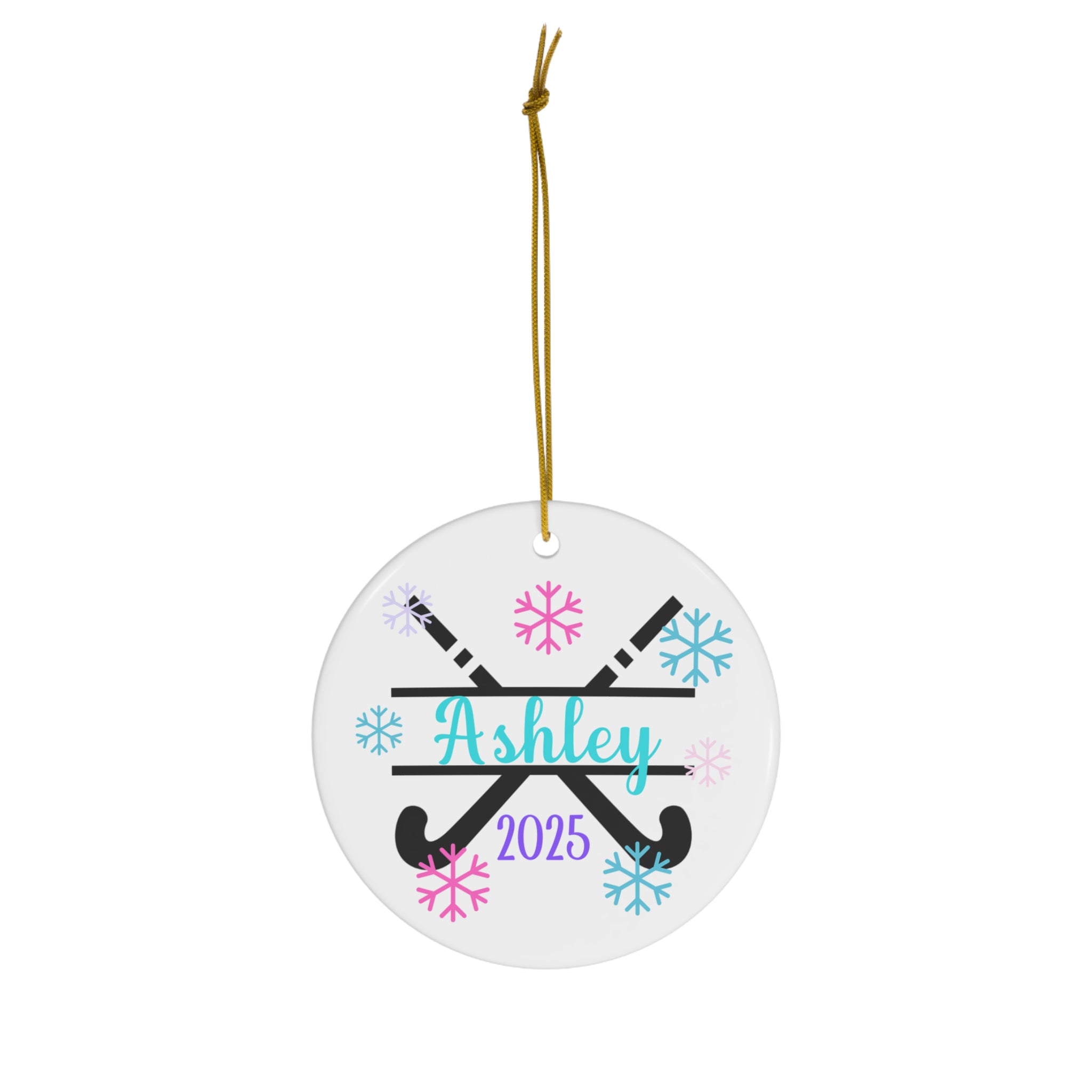 Personalized Field Hockey Ornament