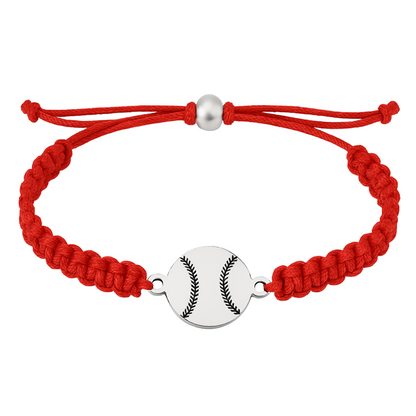 Baseball Stainless Steel Rope Bracelet - Pick Color