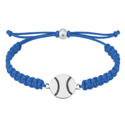 Baseball Stainless Steel Rope Bracelet - Pick Color