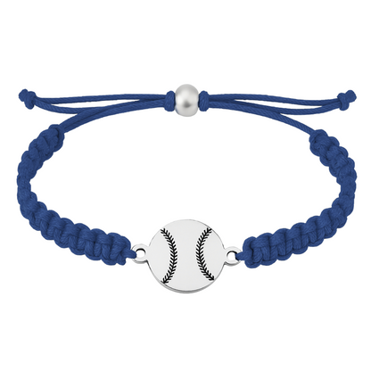 Baseball Stainless Steel Rope Bracelet - Pick Color