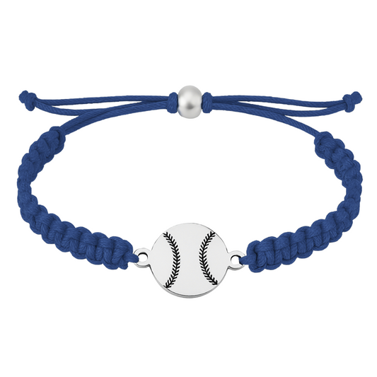 Baseball Stainless Steel Rope Bracelet - Pick Color