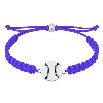 Baseball Stainless Steel Rope Bracelet - Pick Color