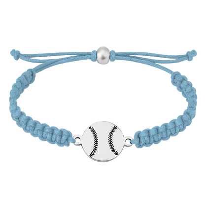 Baseball Stainless Steel Rope Bracelet - Pick Color