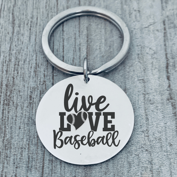 Products Baseball Keychain - Eat, Sleep, Baseball, Repeat