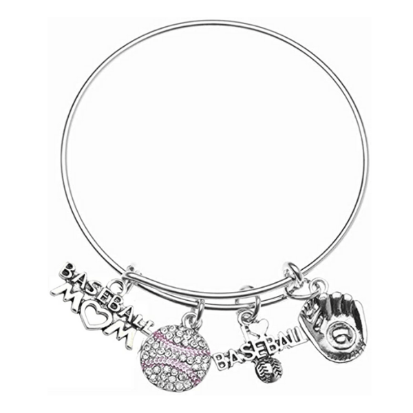Baseball Mom Bangle Bracelet