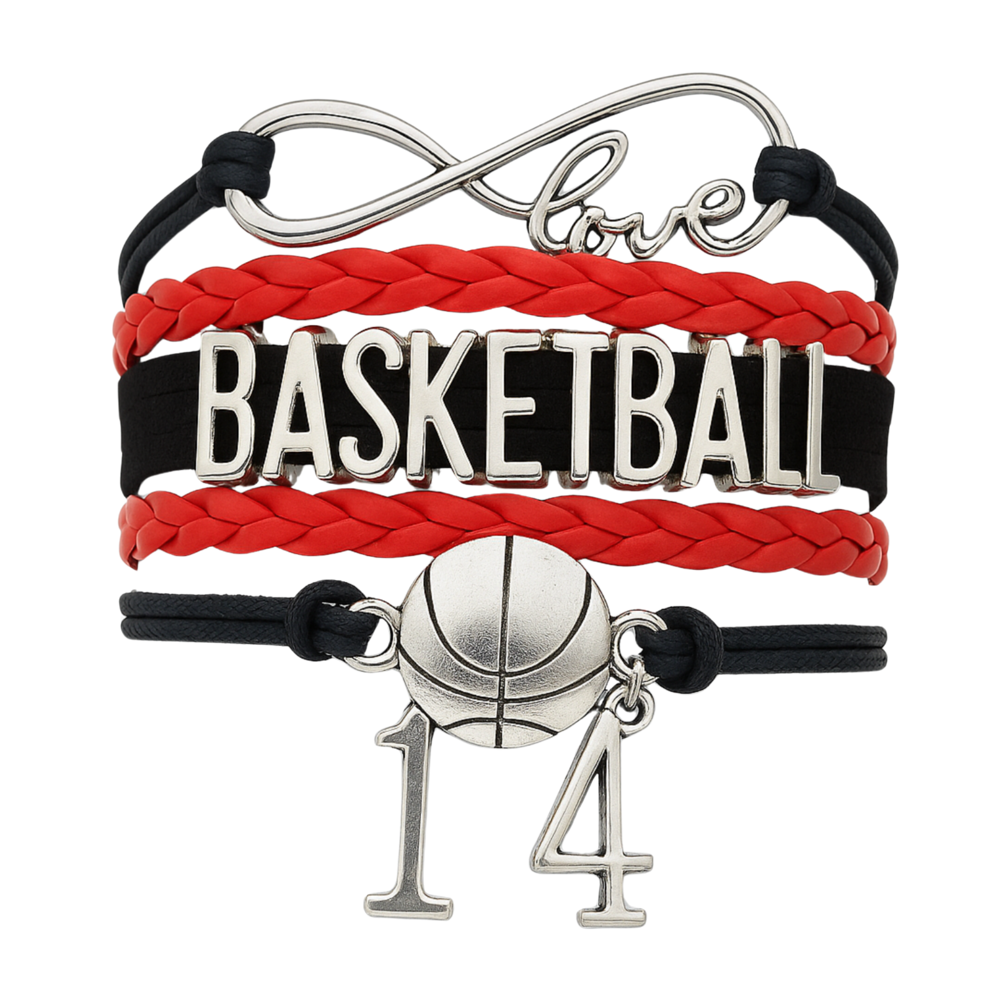 Personalized Basketball Bracelets - 16 Team Colors