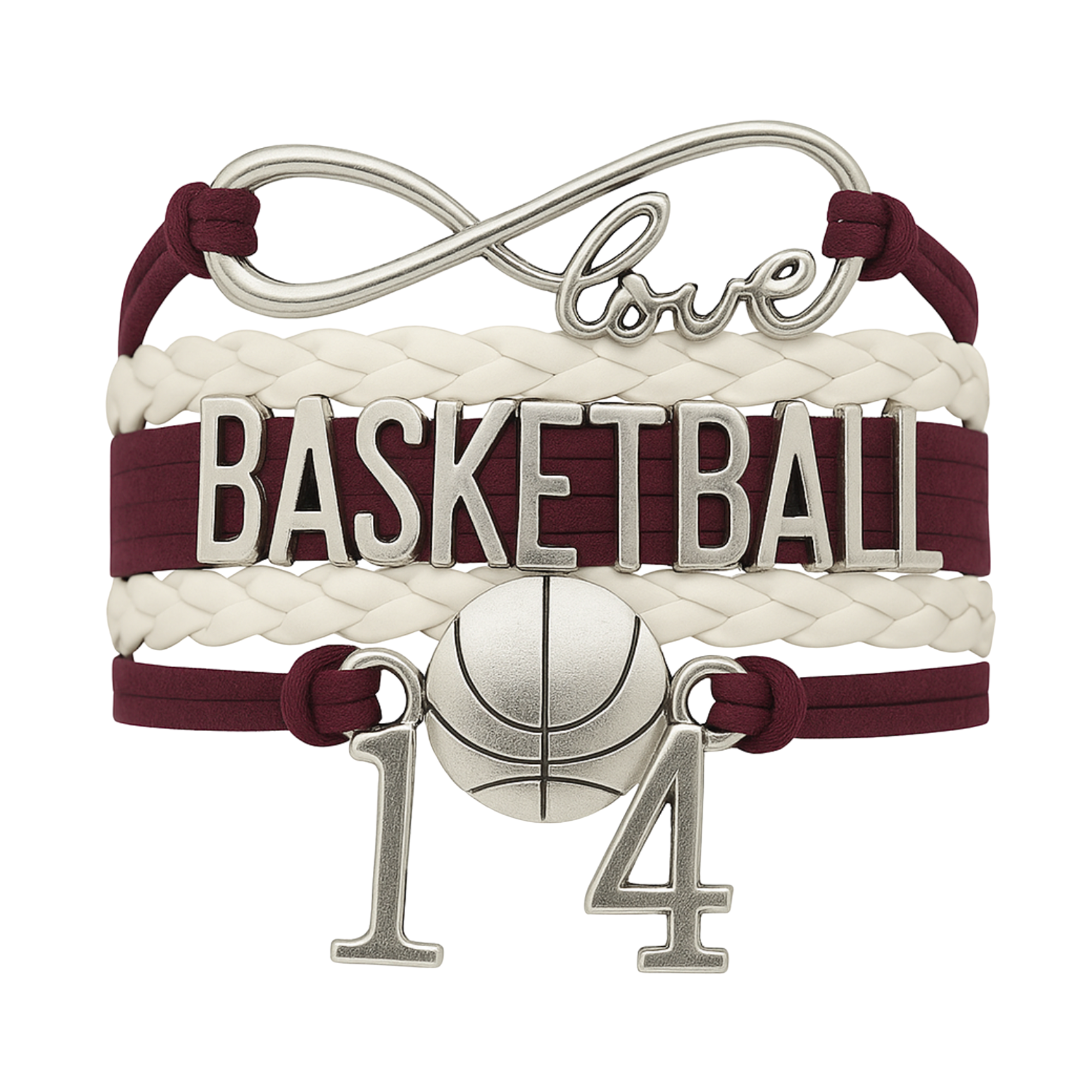 Personalized Basketball Bracelets - 16 Team Colors