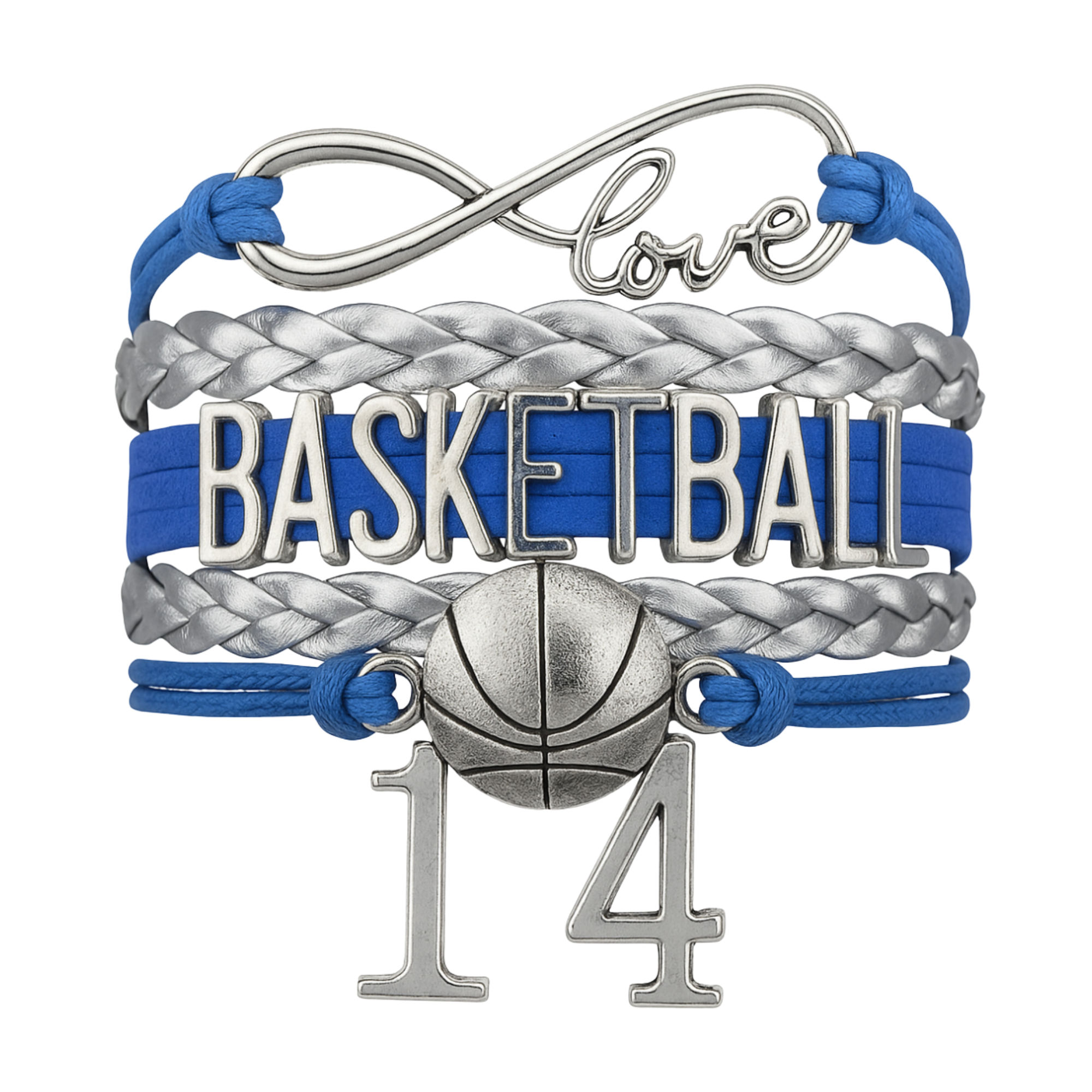 Personalized Basketball Bracelets - 16 Team Colors