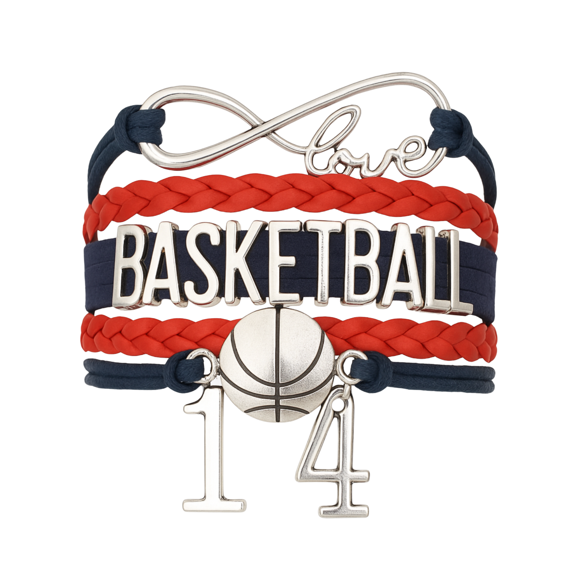 Personalized Basketball Bracelets - 16 Team Colors