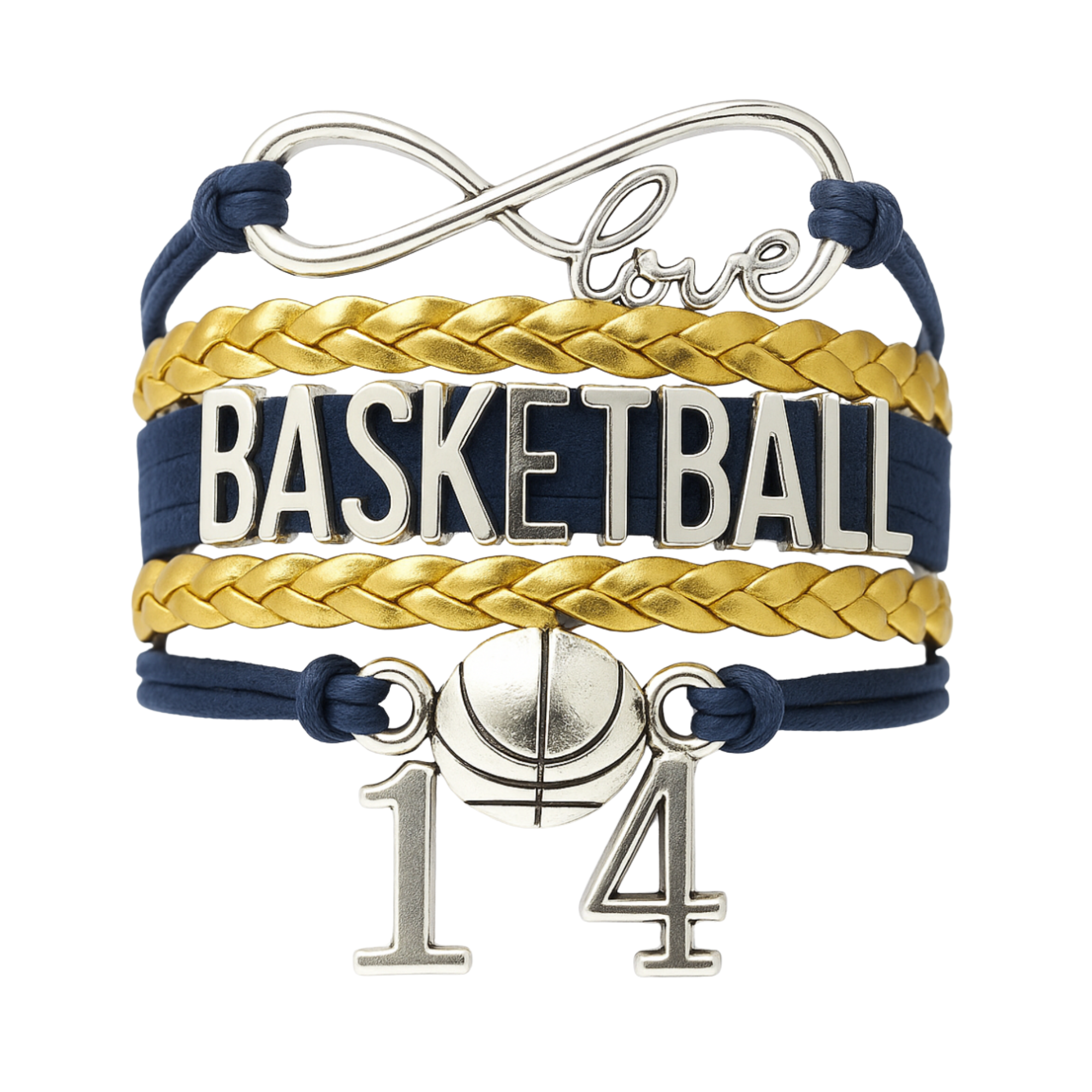 Personalized Basketball Bracelets - 16 Team Colors