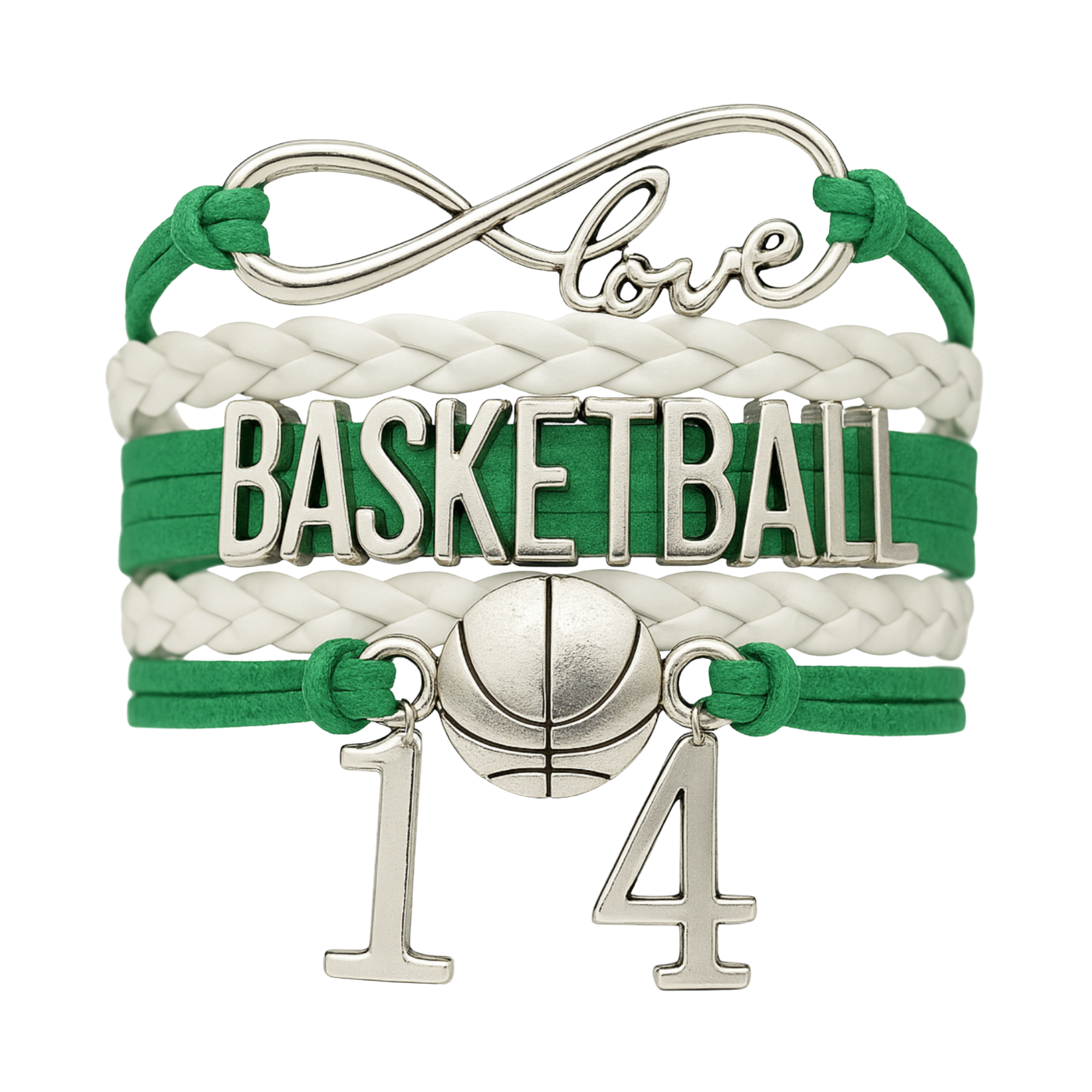 Personalized Basketball Bracelets - 16 Team Colors