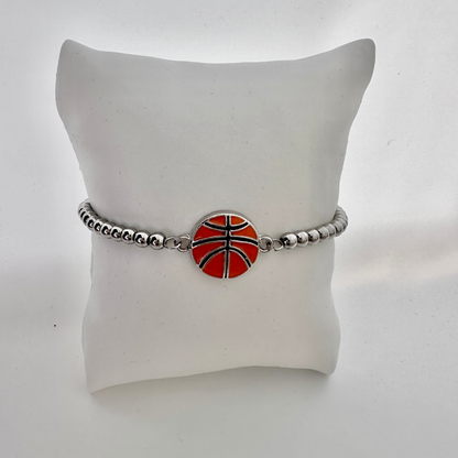 Basketball Beaded Bracelet