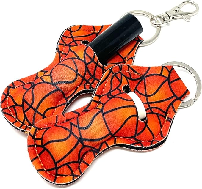 Basketball Chapstick Holder Keychain