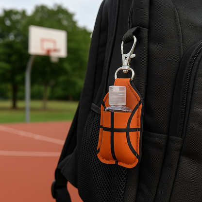 Basketball Clip On Hand Sanitizer Holder