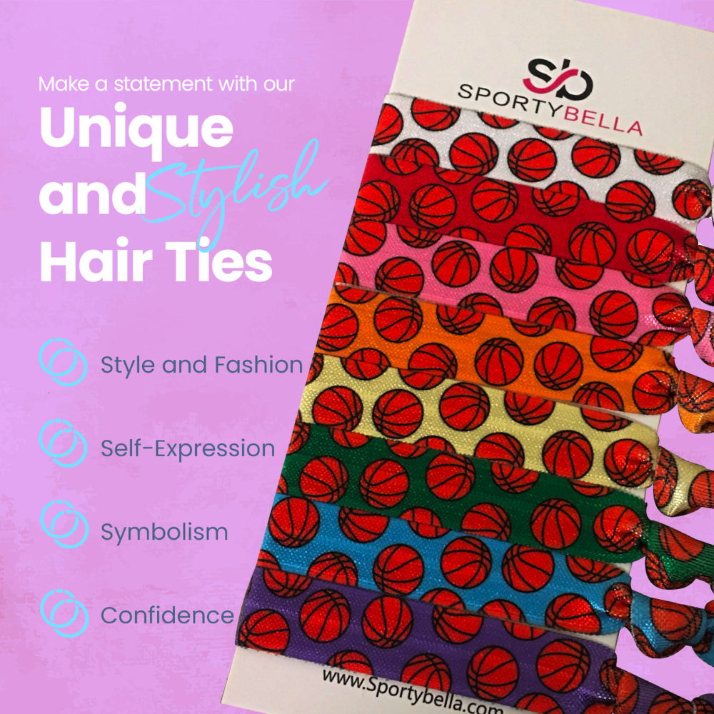 Basketball Hair Ties Rainbow