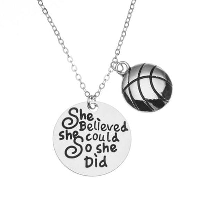 Basketball She Believed She Could So She Did Necklace