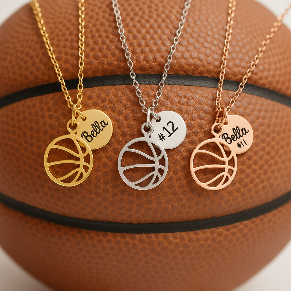 Personalized Basketball Stainless Steel Necklace