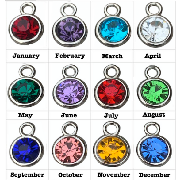 PRE-ORDER Birthstone Charm for Necklace – Magpie and Bobbin