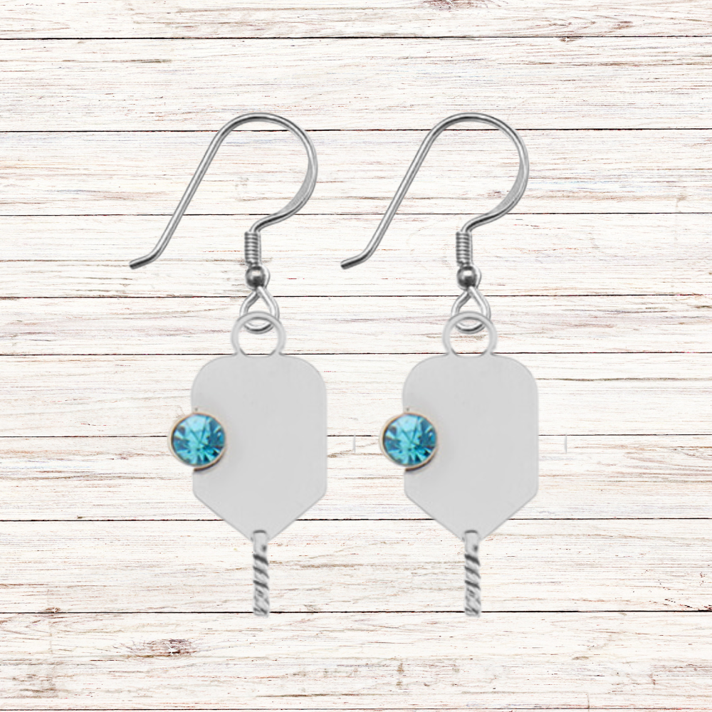 Pickleball Birthstone Earrings