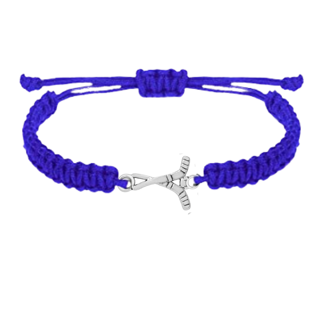 blue  Ice Hockey Bracelet