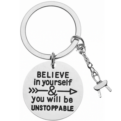 Boys Gymnastics Keychain - He Believed He Could