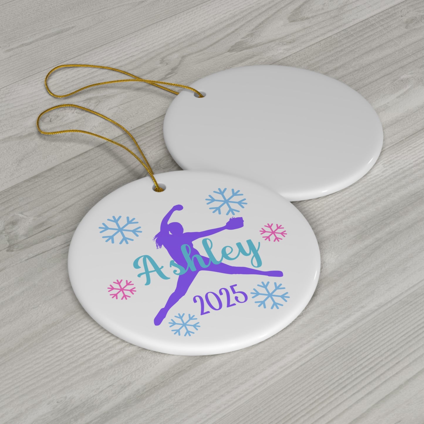 Personalized Softball Pitcher Ornament