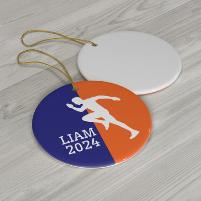 Runner Ornament, 2024 Personalized Runner Christmas Ornament, Ceramic Tree Ornament for Track and Field Players