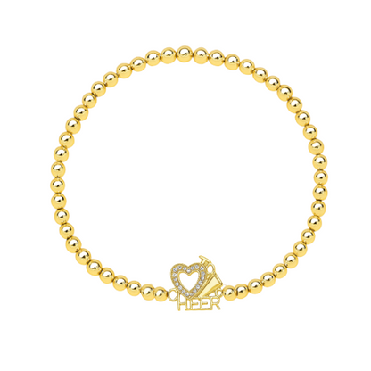 Love to Cheer Beaded Bracelet - Pick Color