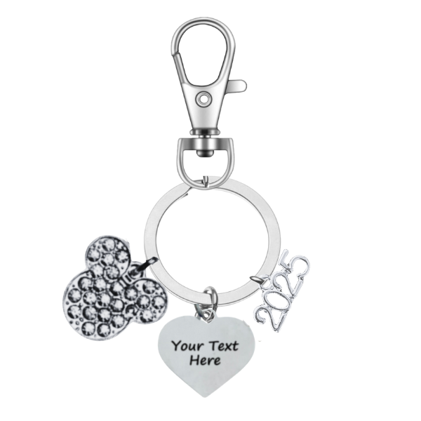 Personalized Cheerleading D2 Summit Worlds Zipper Pull Keychain