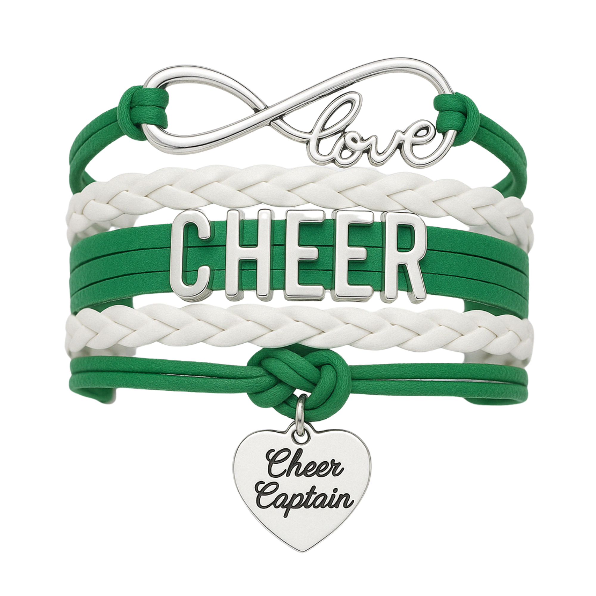 Infinity Cheer Bracelet - Pick Team Colors & Charm