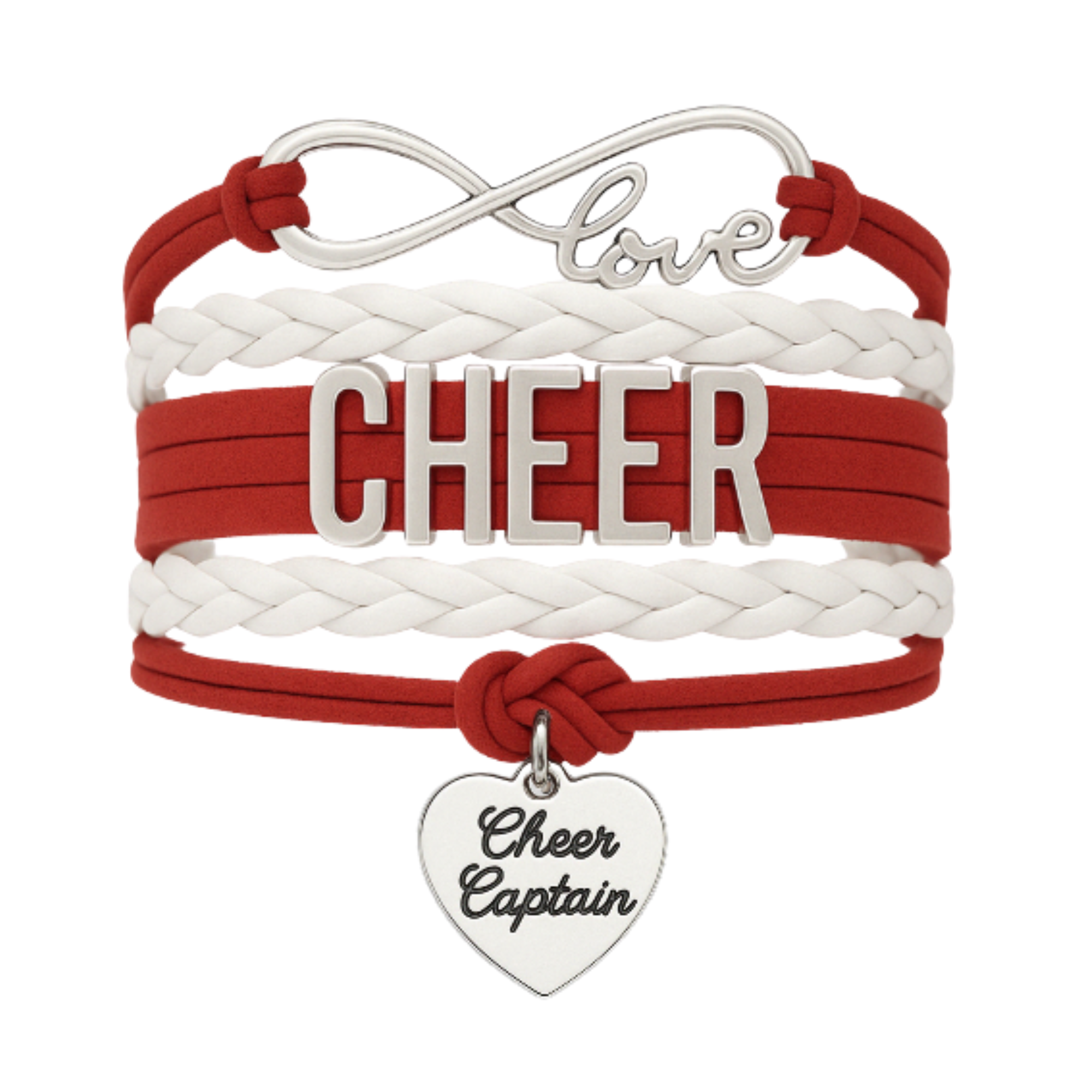 Infinity Cheer Bracelet - Pick Team Colors & Charm