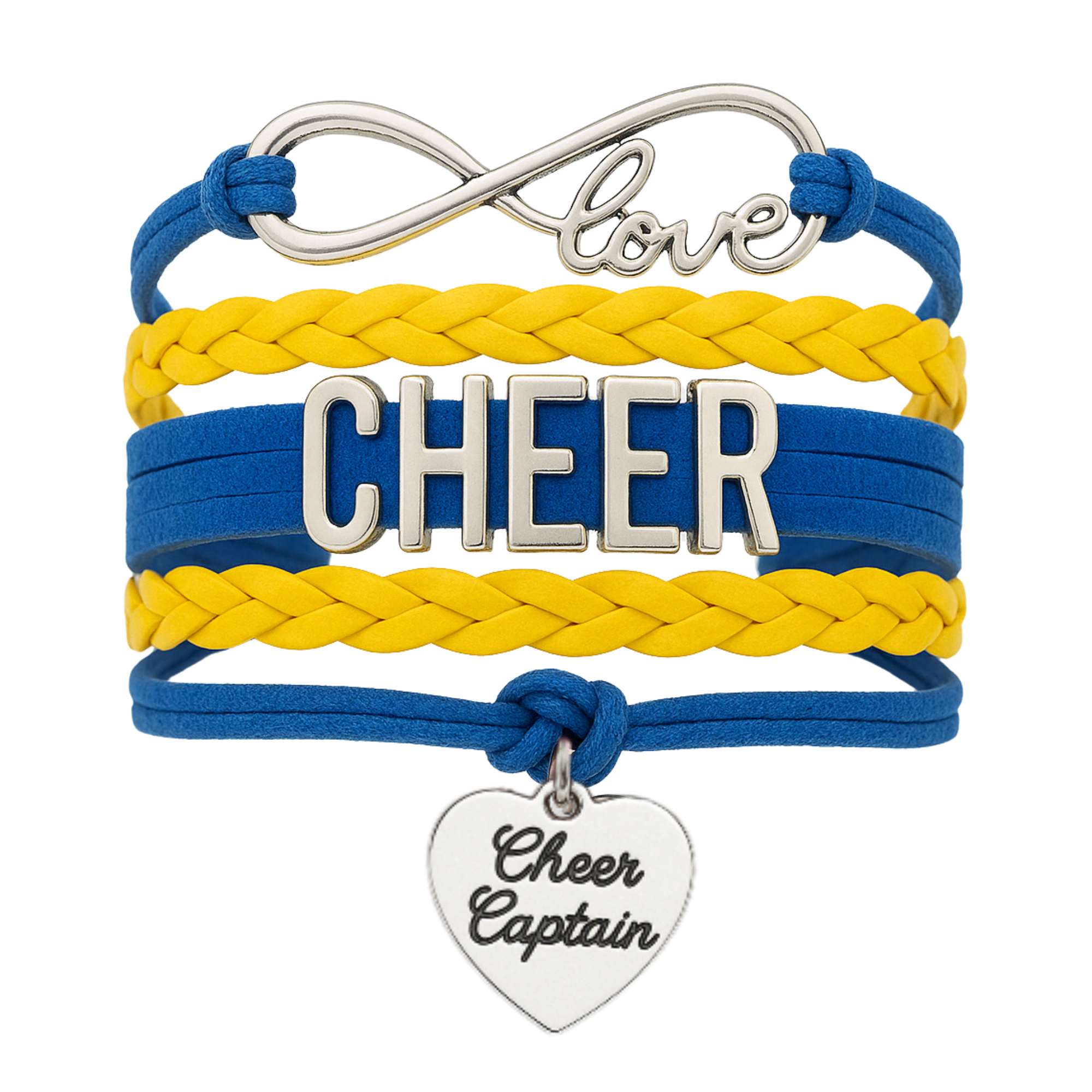 Infinity Cheer Bracelet - Pick Team Colors & Charm