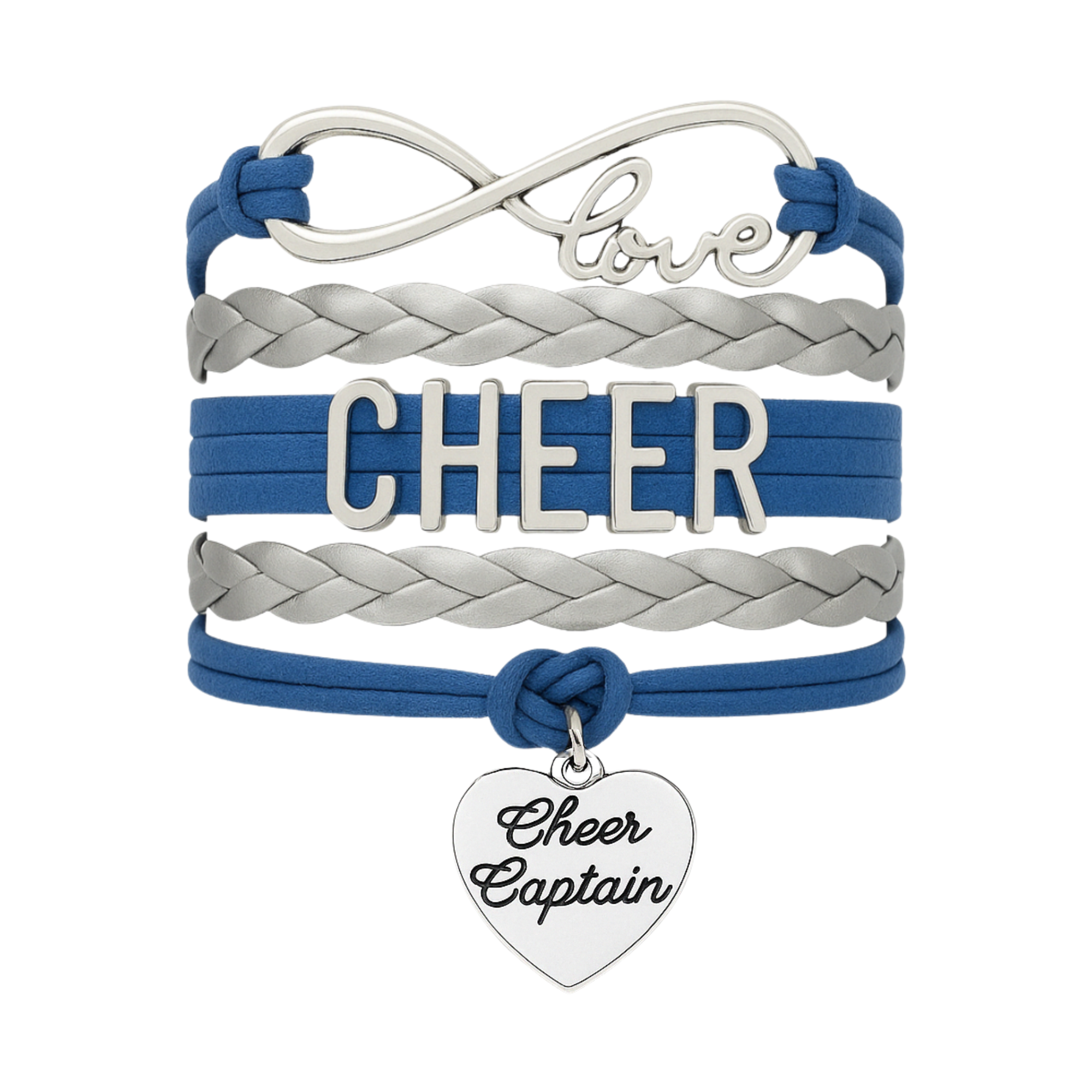 Infinity Cheer Bracelet - Pick Team Colors & Charm