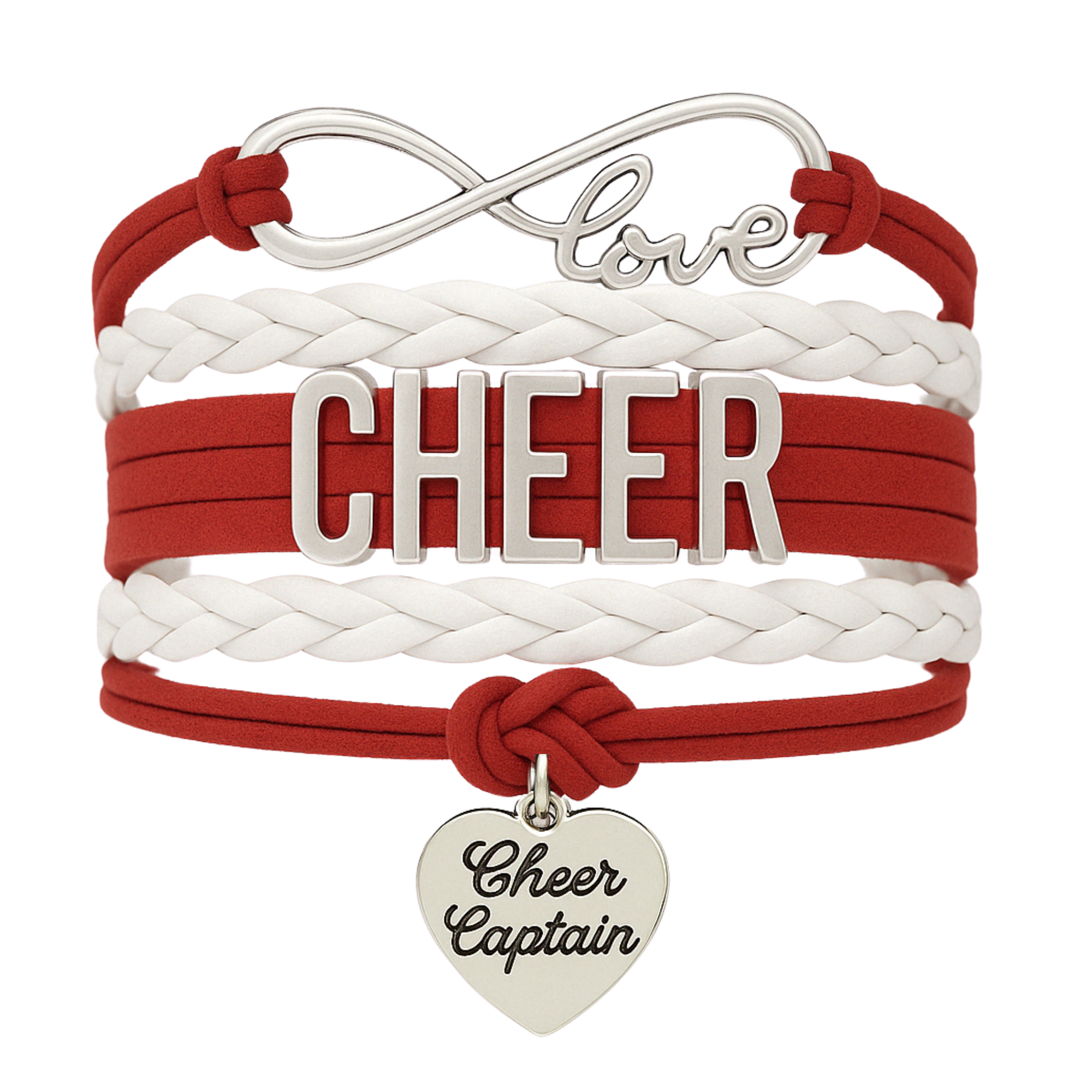 Infinity Cheer Bracelet - Pick Team Colors & Charm