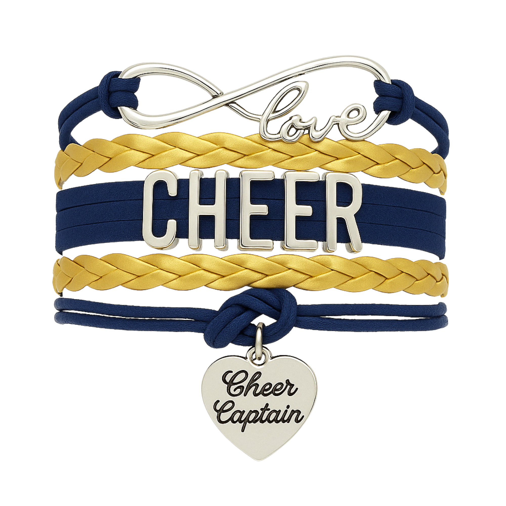 Infinity Cheer Bracelet - Pick Team Colors & Charm
