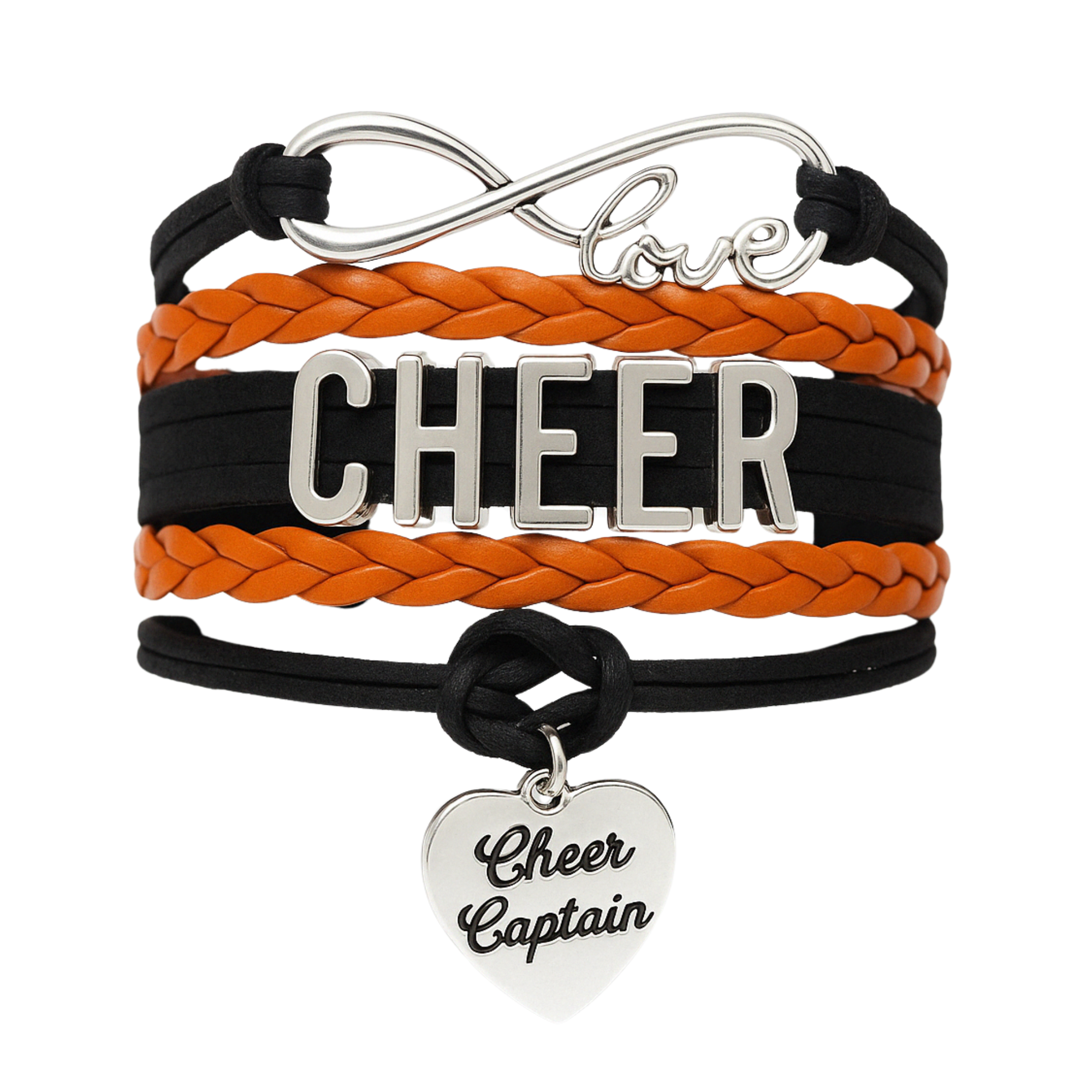 Infinity Cheer Bracelet - Pick Team Colors & Charm