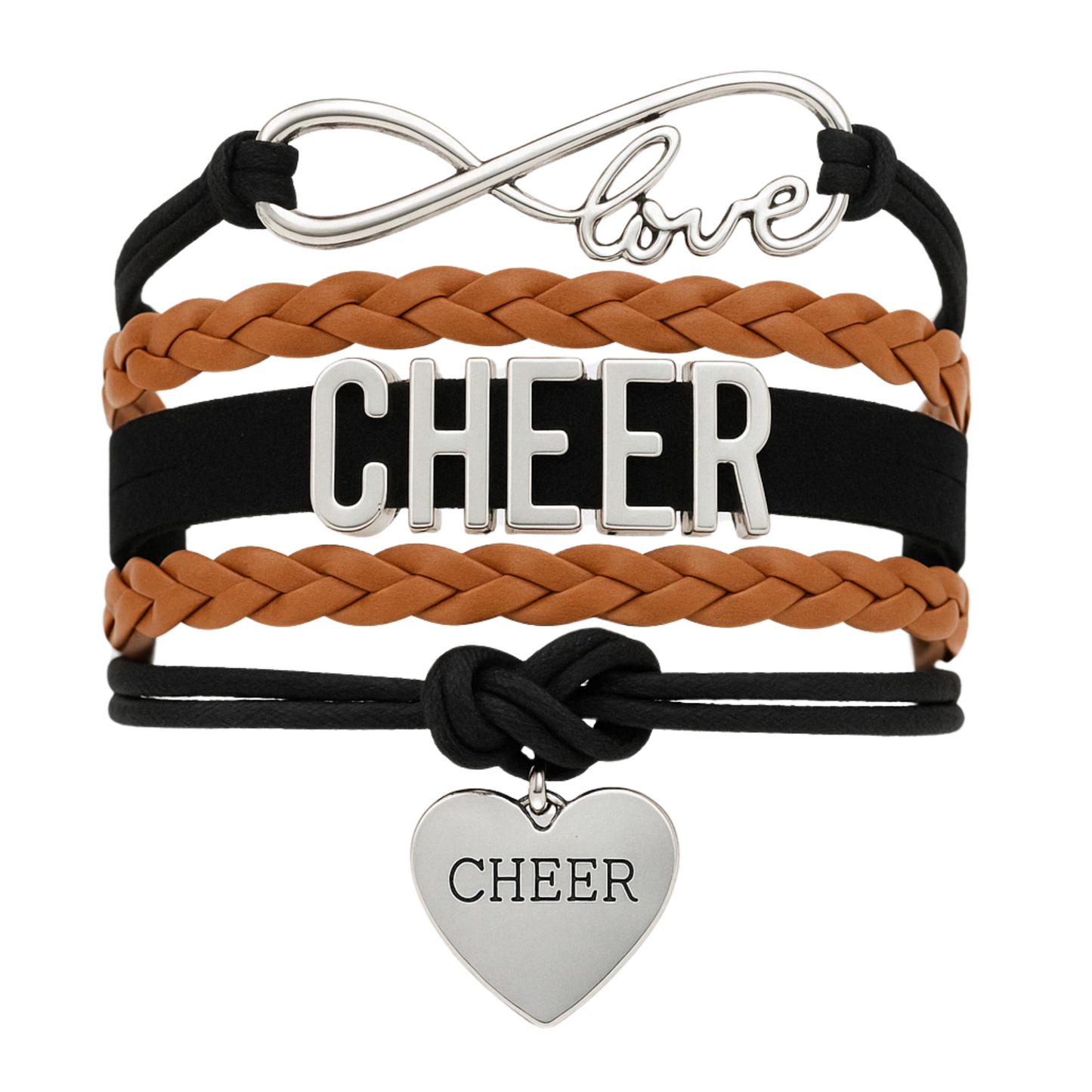 Infinity Cheer Bracelet - Pick Team Colors & Charm