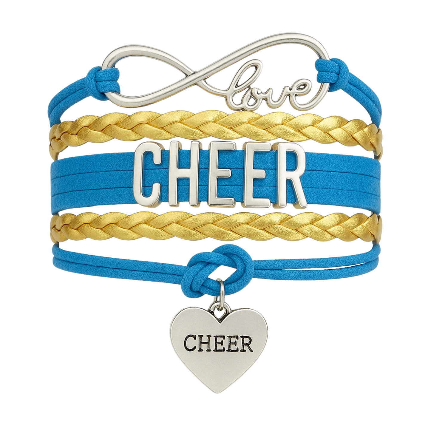 Infinity Cheer Bracelet - Pick Team Colors & Charm