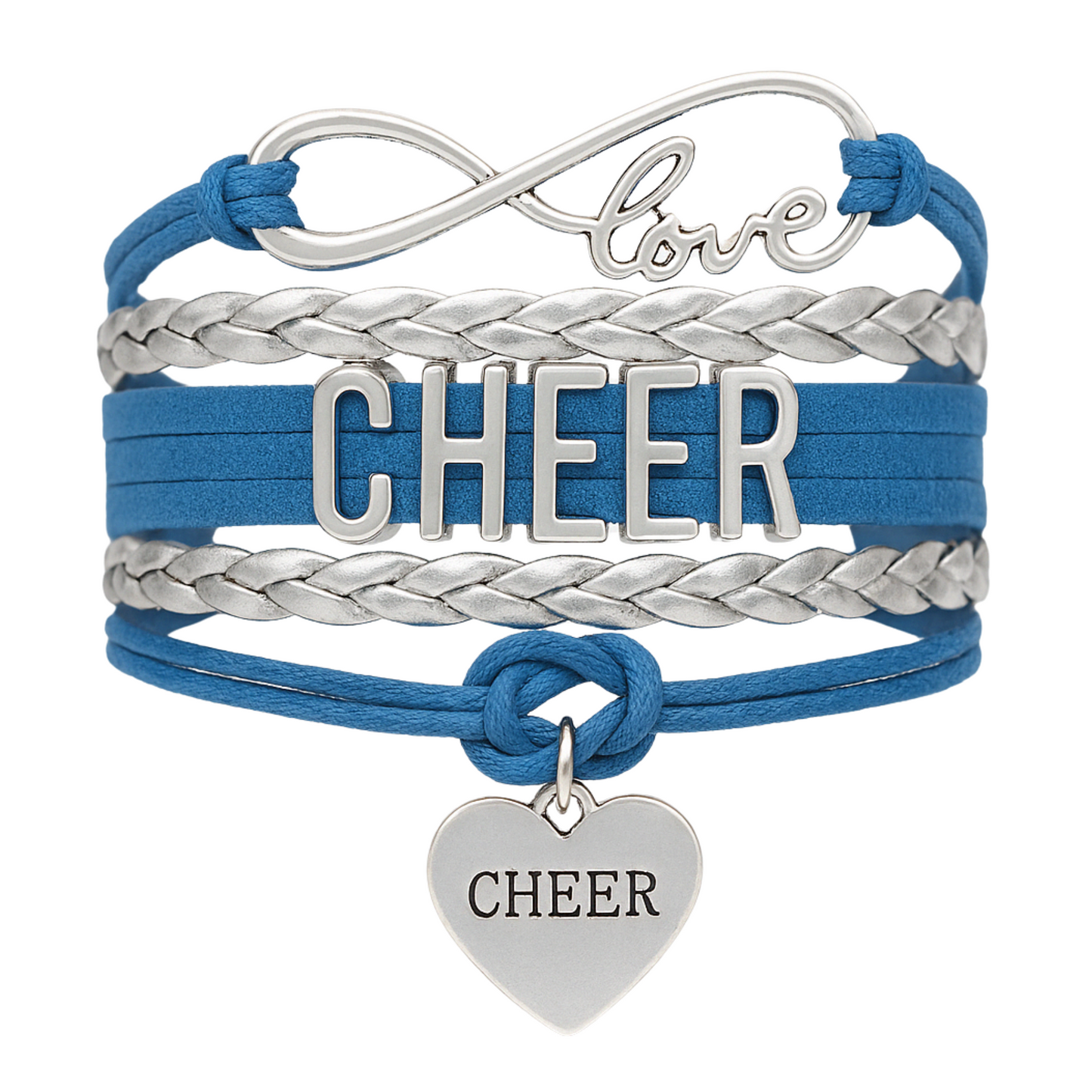 Infinity Cheer Bracelet - Pick Team Colors & Charm