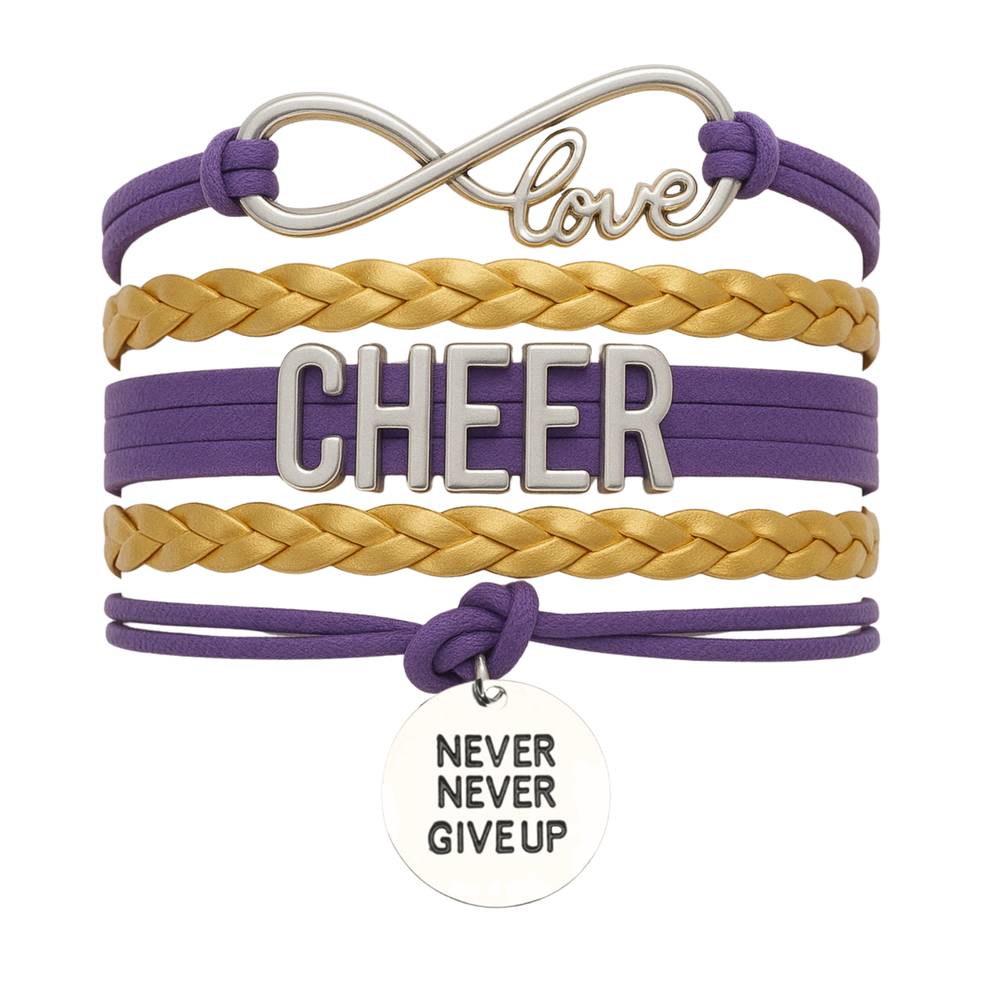 Cheer Bracelet with Inspirational Charms