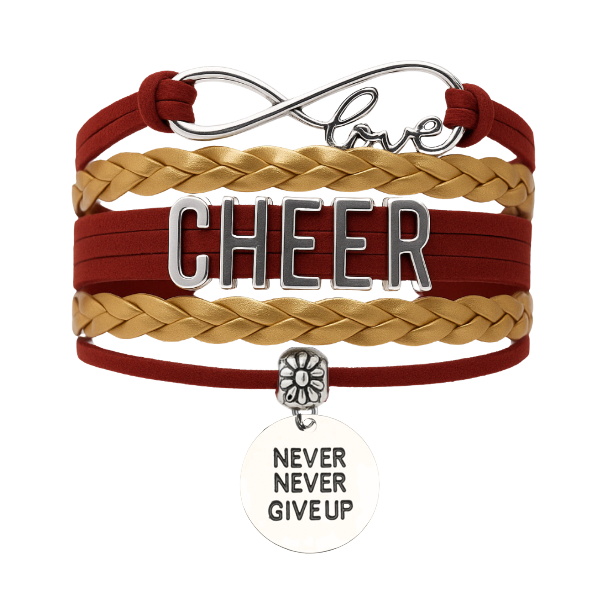 Cheer Bracelet with Inspirational Charms